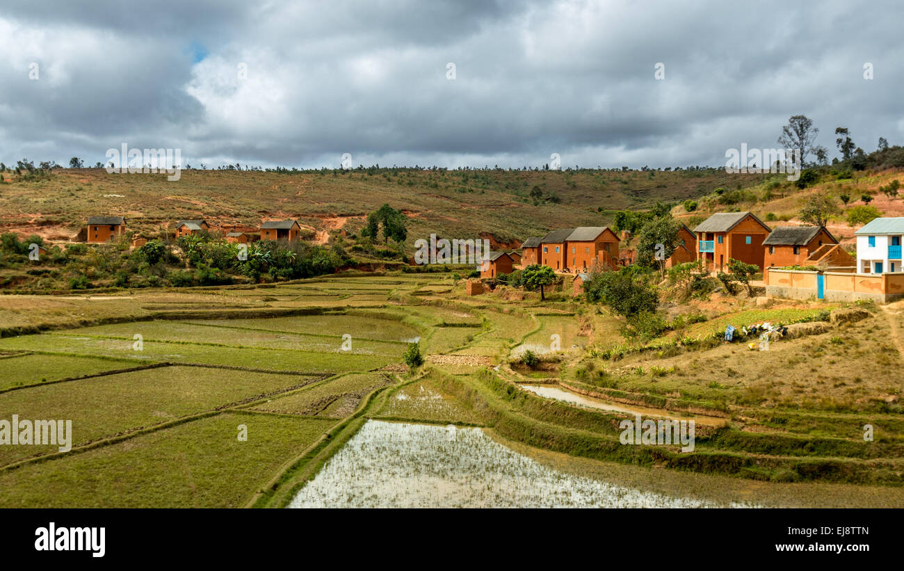 Madagassischen Häuser Stockfoto
