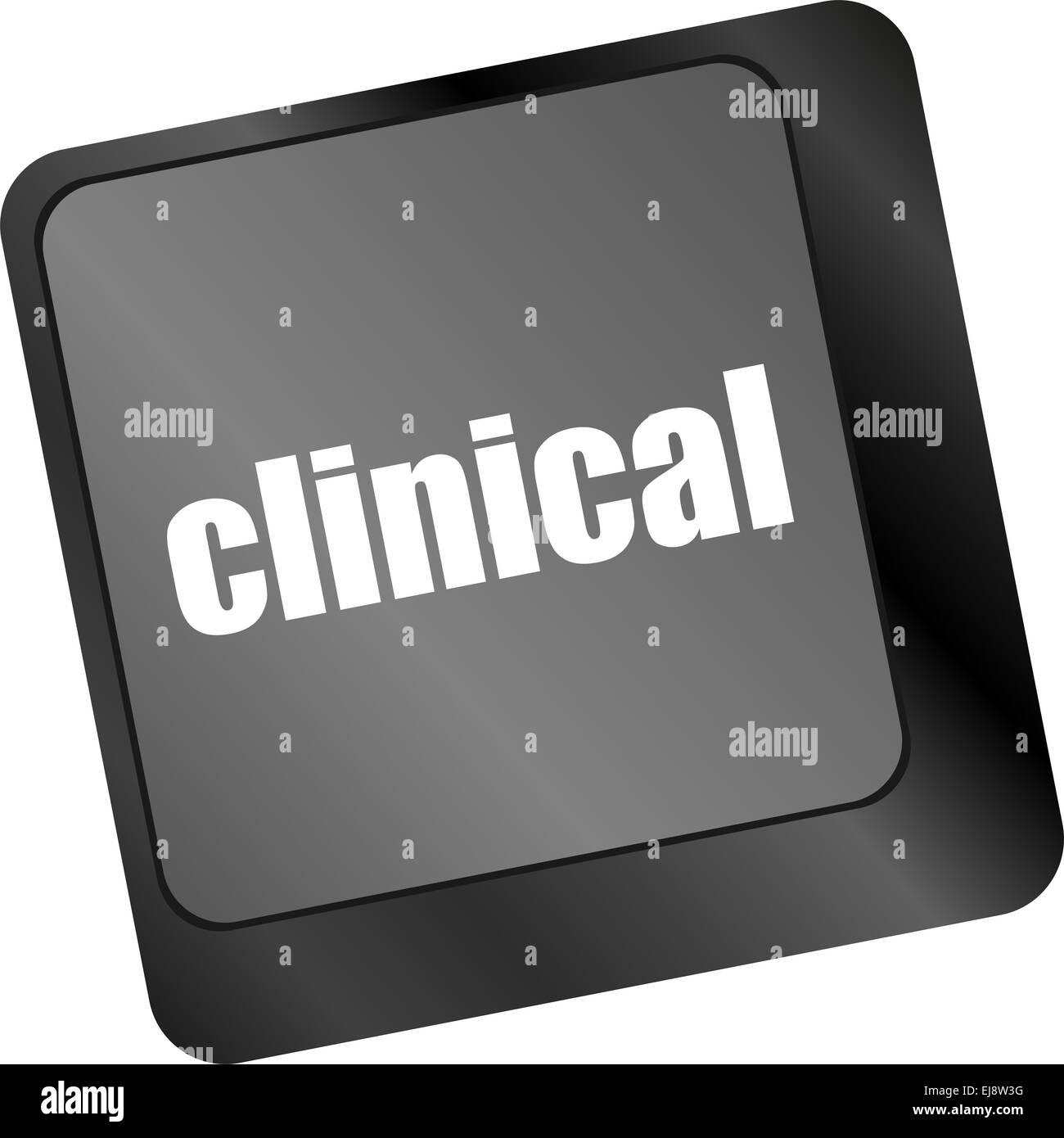 klinischen Text auf Laptop-Computer-Tastatur Stockfoto