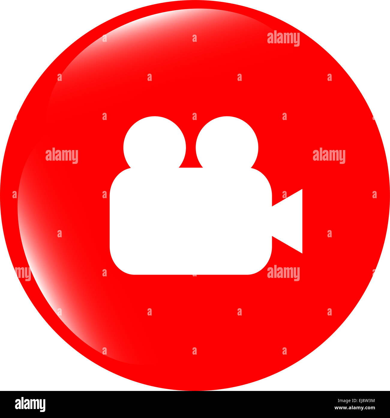 Videokamera Symbolschaltfläche Web app Stockfoto