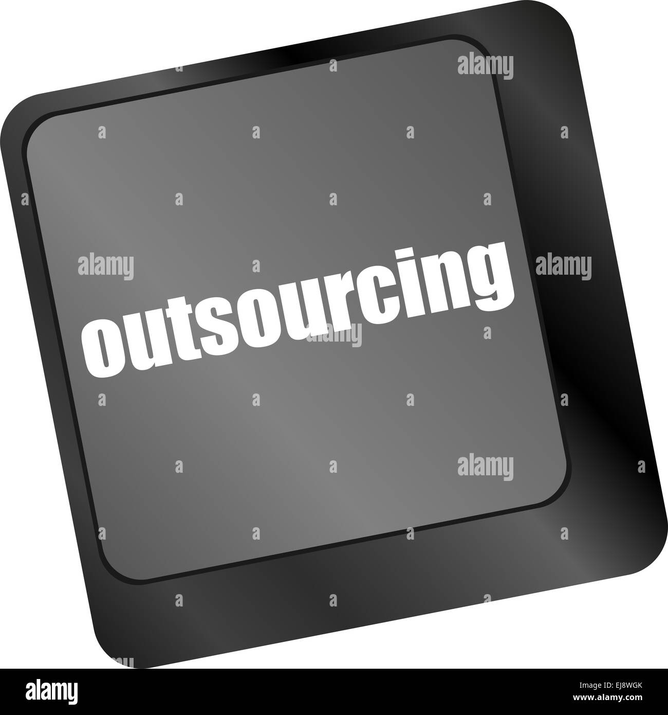 Outsourcing-Taste am Computer-Tastatur-Taste Stockfoto