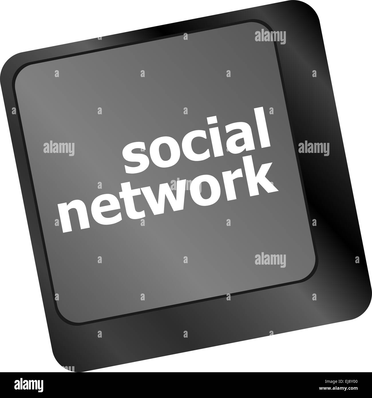 Soziales Netzwerk-Tastatur-Taste Stockfoto