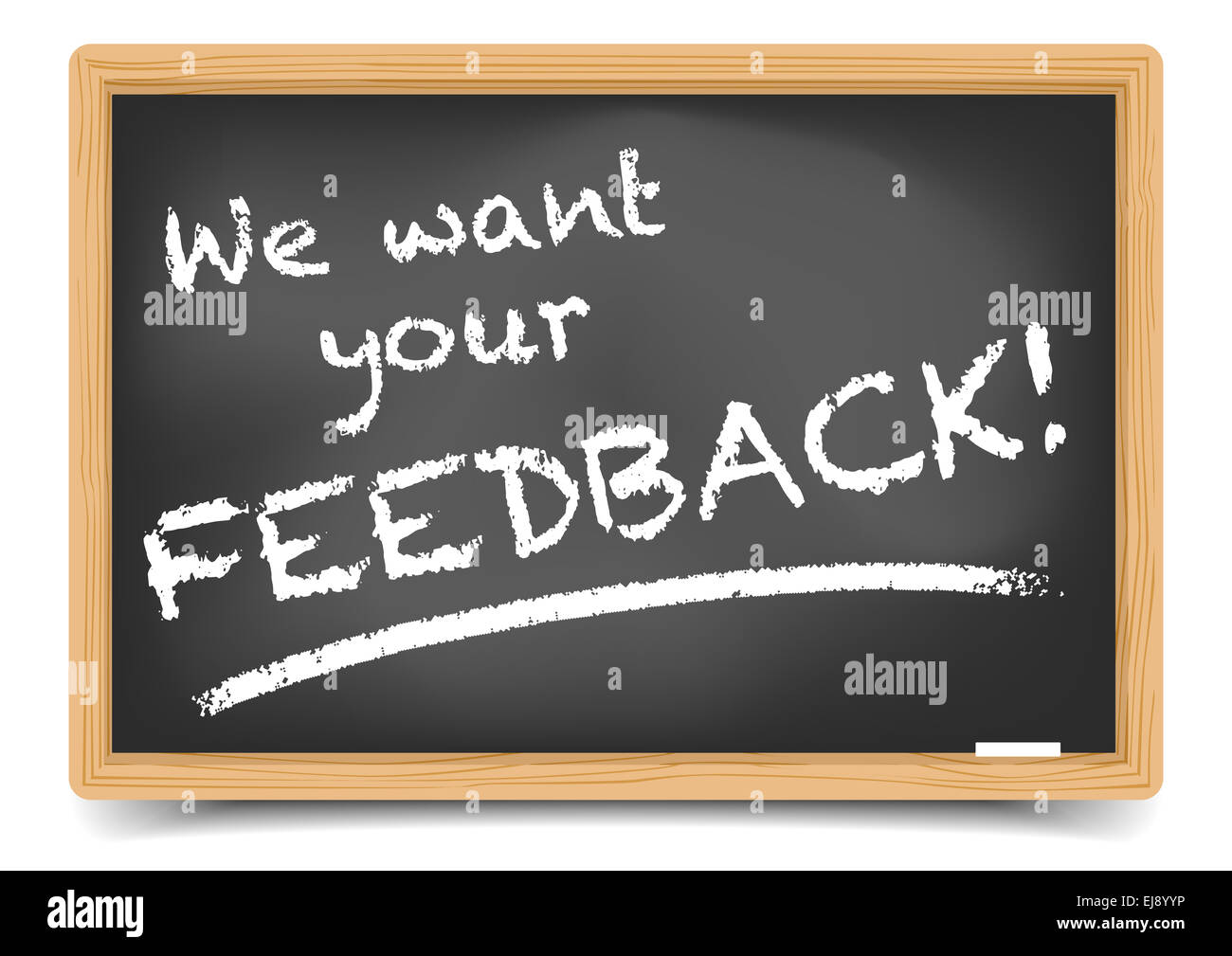 Blackboard-Feedback Stockfoto