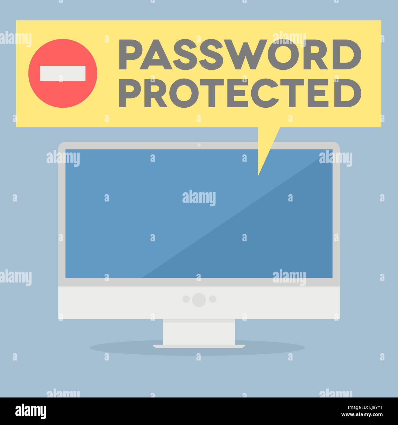 Passwort geschützt Stockfoto