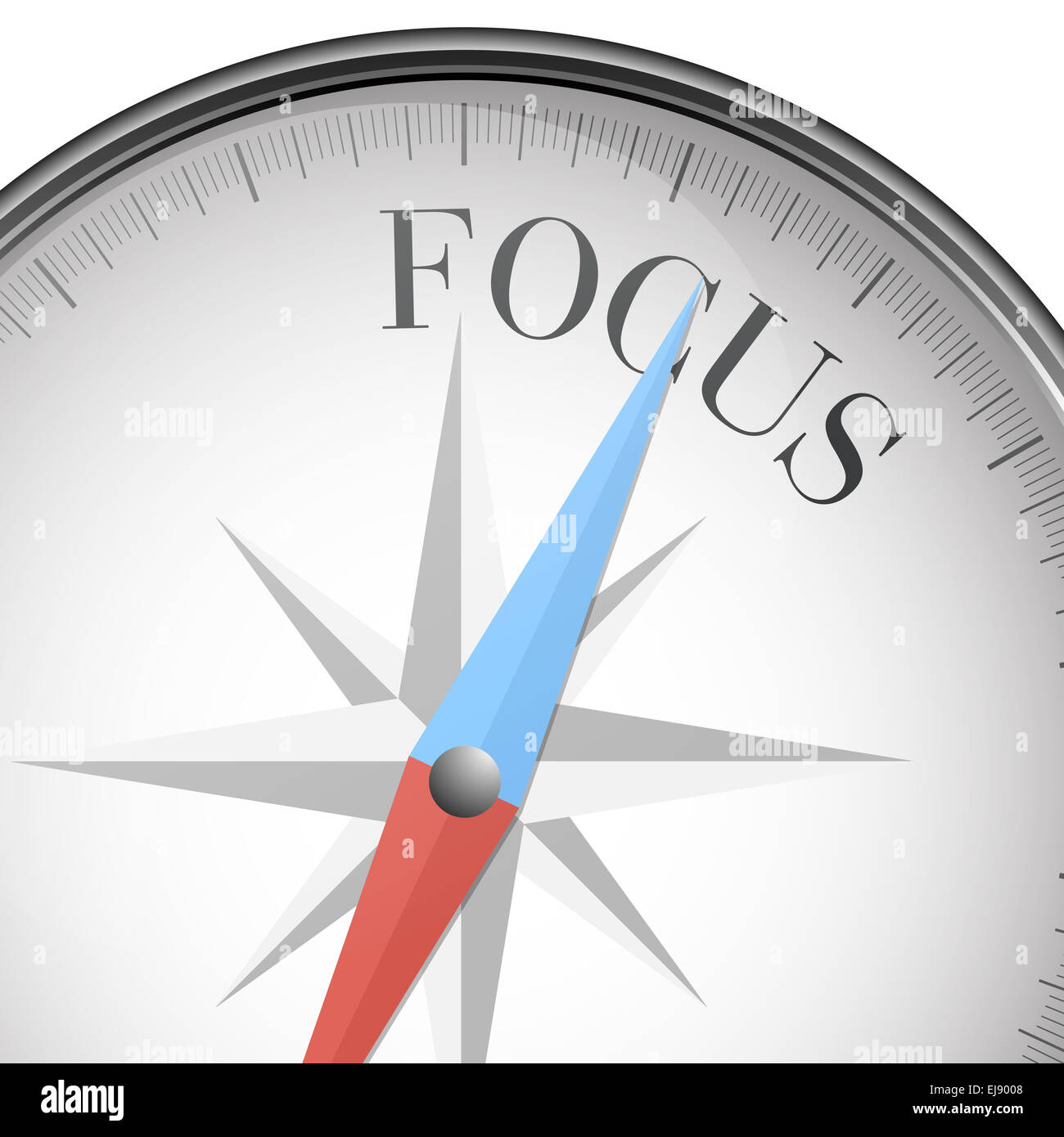Kompass-Fokus Stockfoto