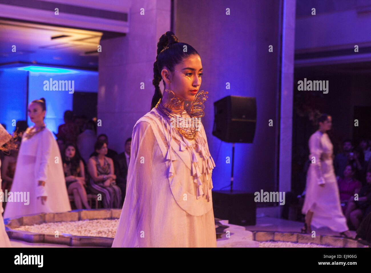 Mumbai, Maharashtra, Indien. 22. März 2015. 22. März 2015: Mumbai - Indien große Finale vom Designer Anamika Khanna bei der Lakme Fashion Week 2015. © Subhash Sharma/ZUMA Wire/ZUMAPRESS.com/Alamy Live-Nachrichten Stockfoto