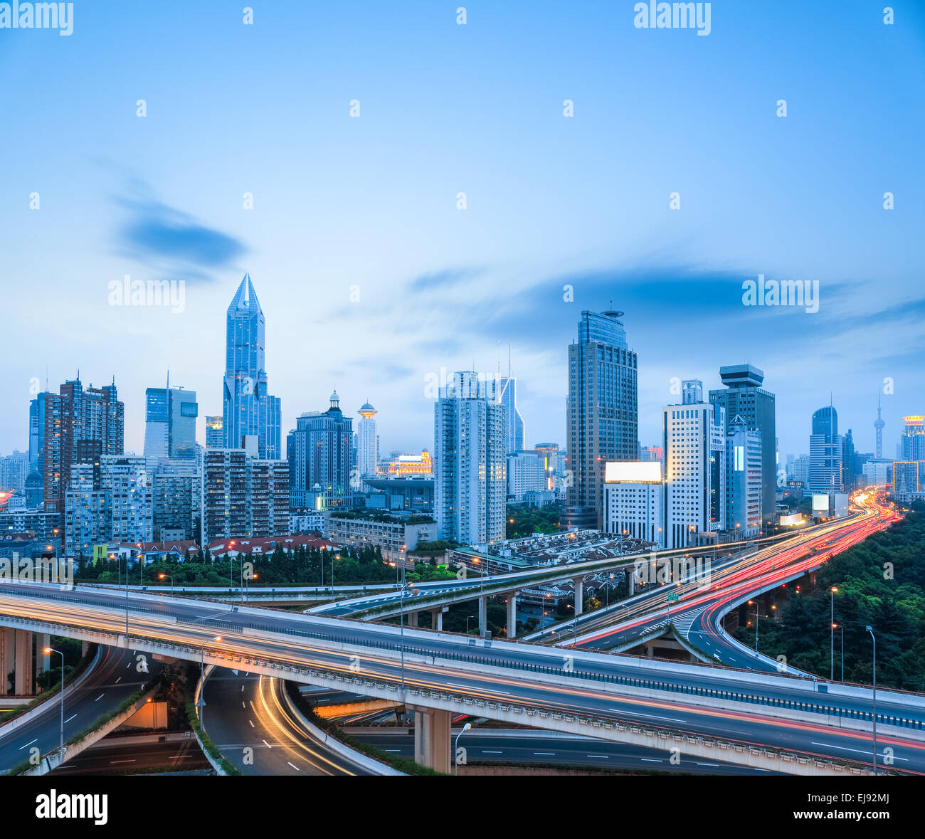 Autobahnkreuz in shanghai Stockfoto