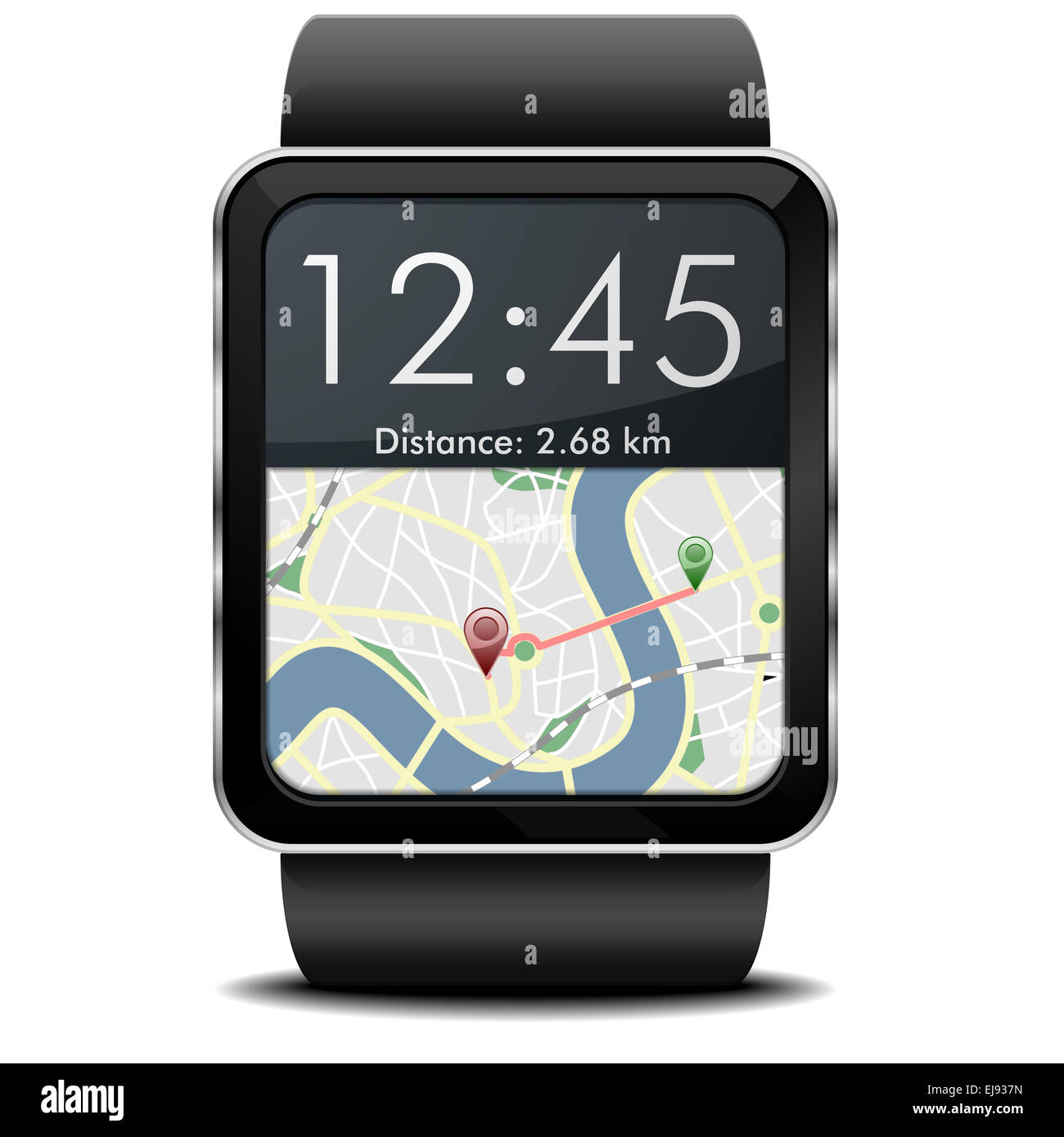 Smartwatch Navigation Stockfotografie - Alamy
