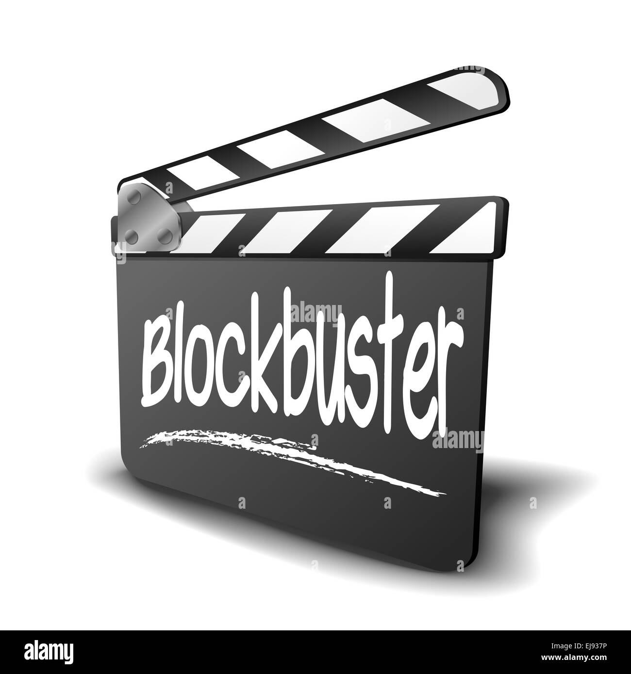 Clapper Board Blockbuster Stockfoto