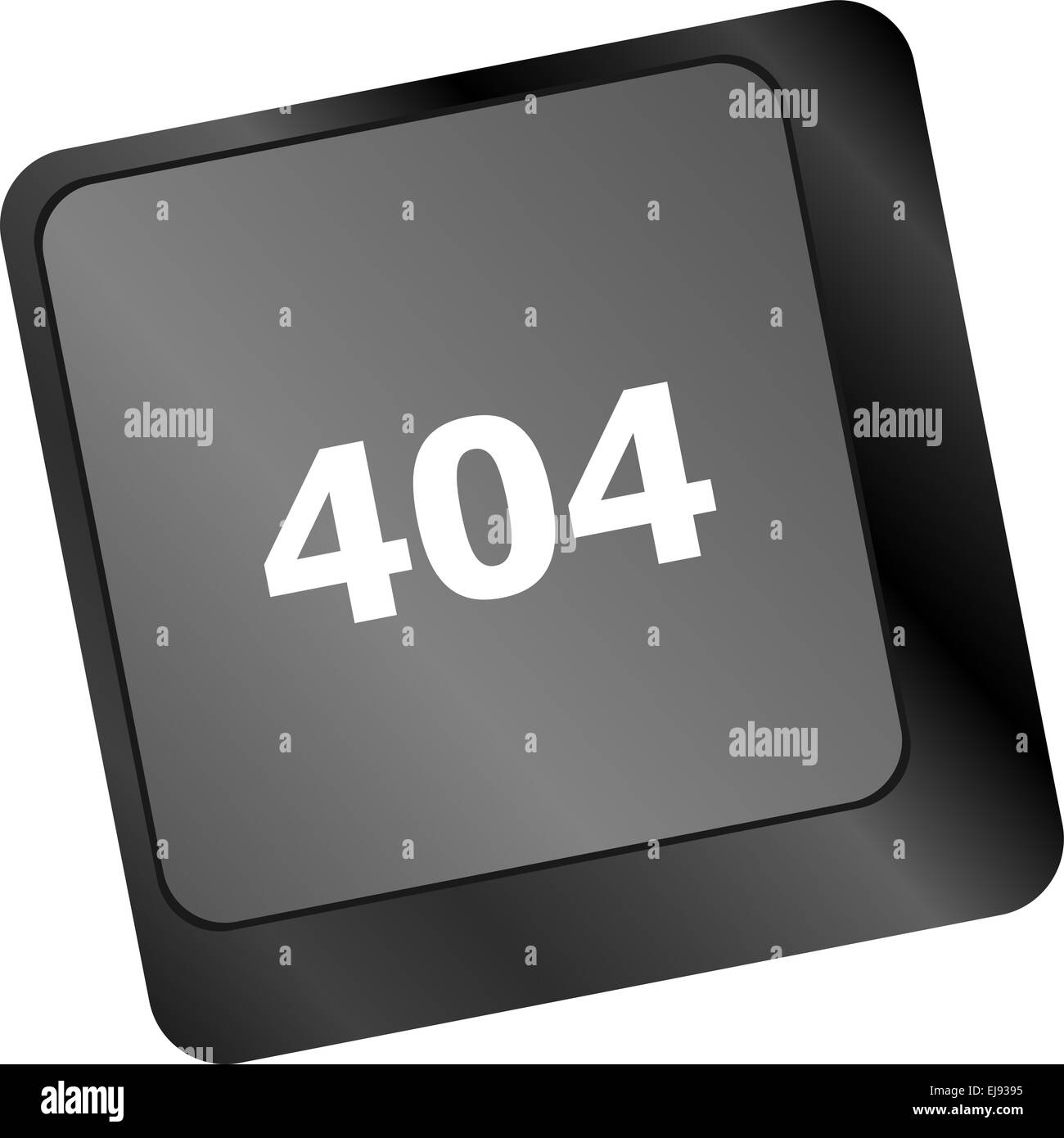 404-Code-Taste auf die Tasten der Tastatur Stockfoto