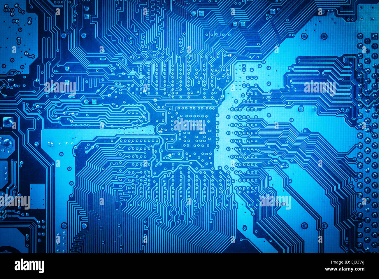 blaue Computer-Platine Stockfoto