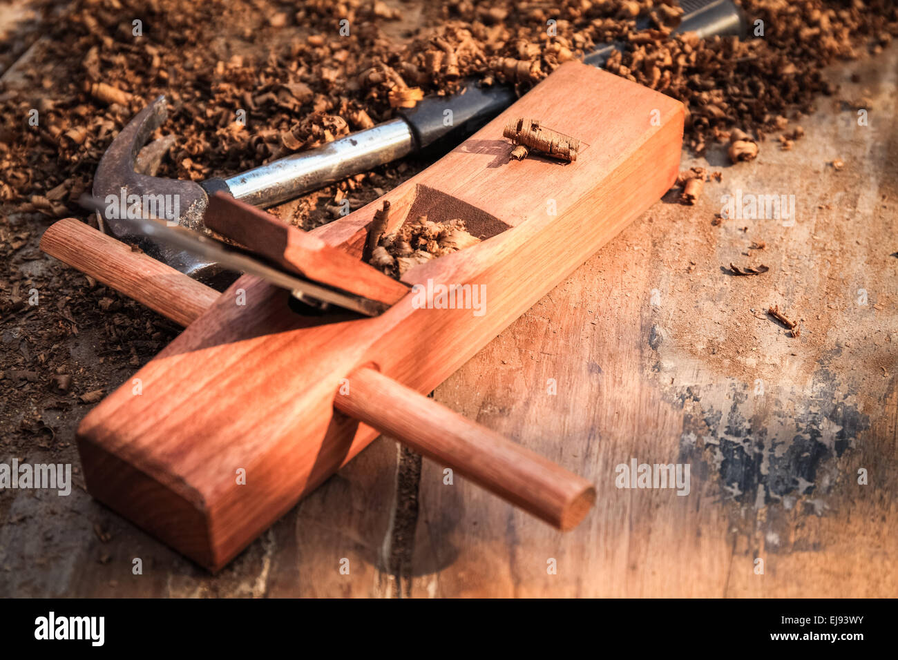 traditionelle Zimmerei-tool Stockfoto