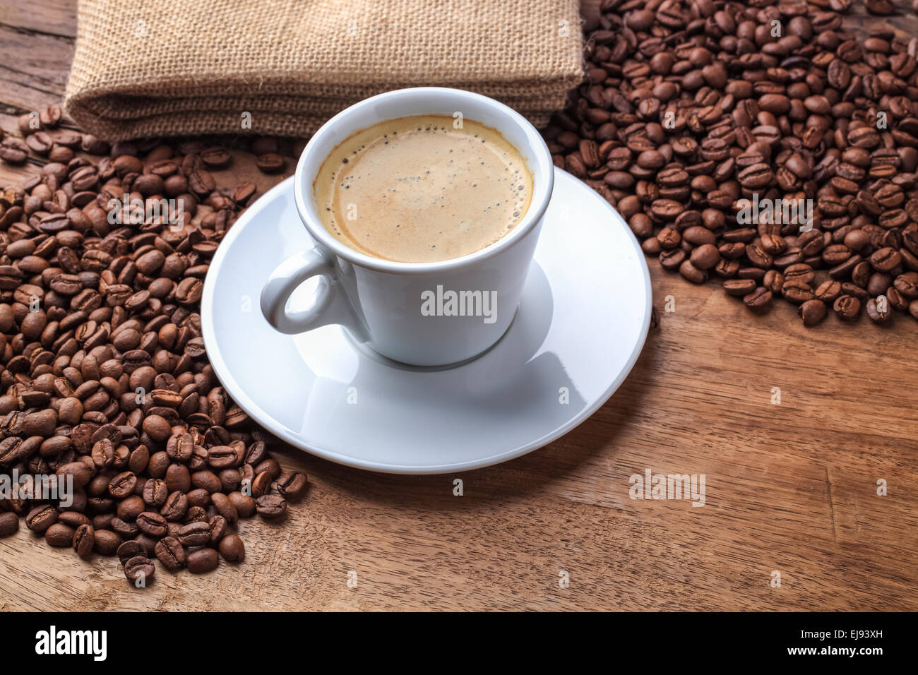 frisch gebrühten espresso Stockfoto