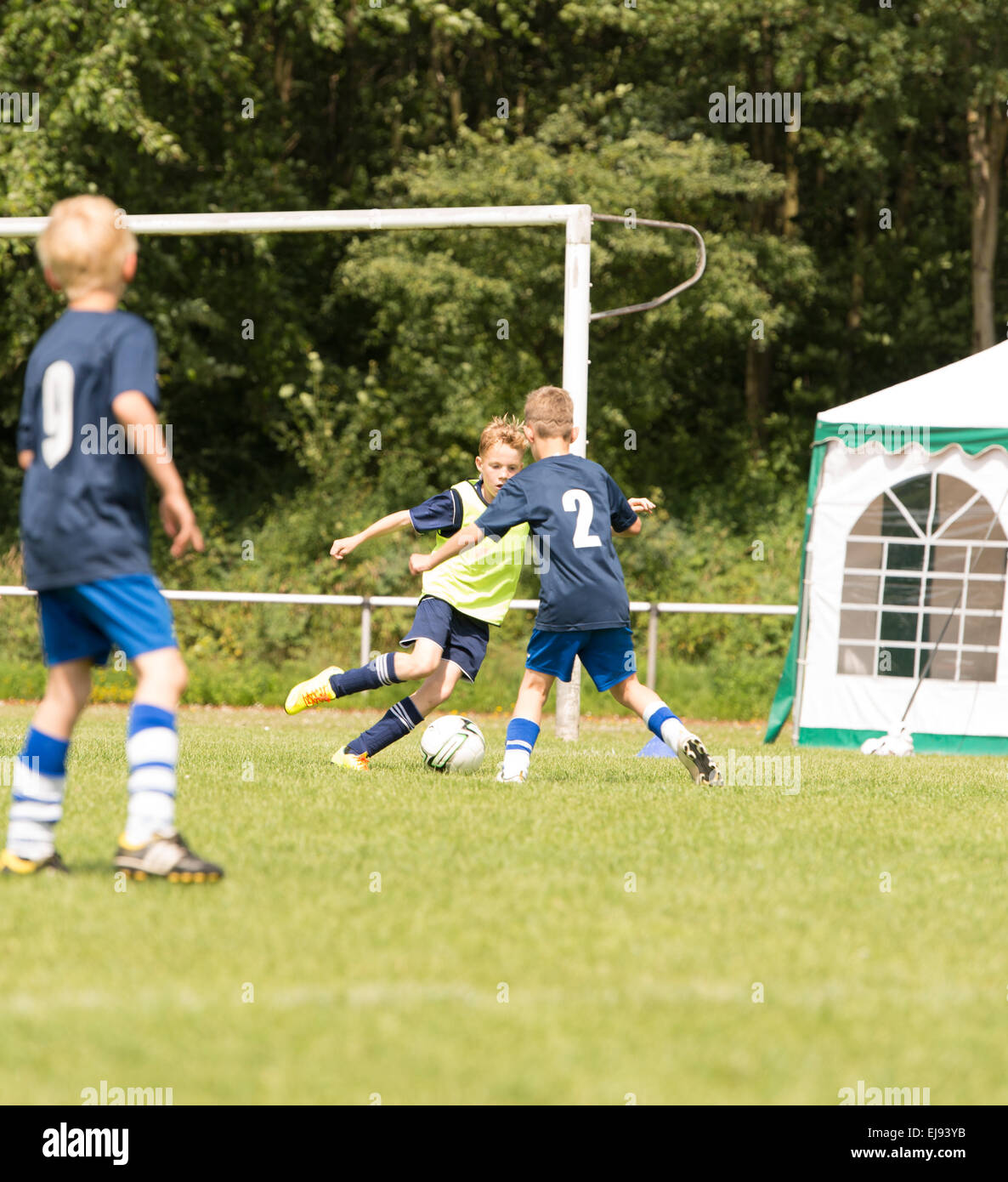 Kinder Fußball Stockfoto