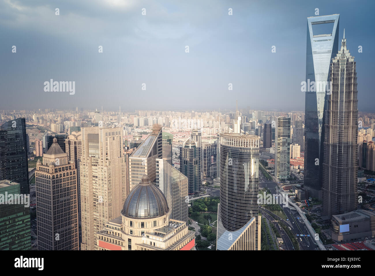 moderne Gebäude-Luftbild Stockfoto