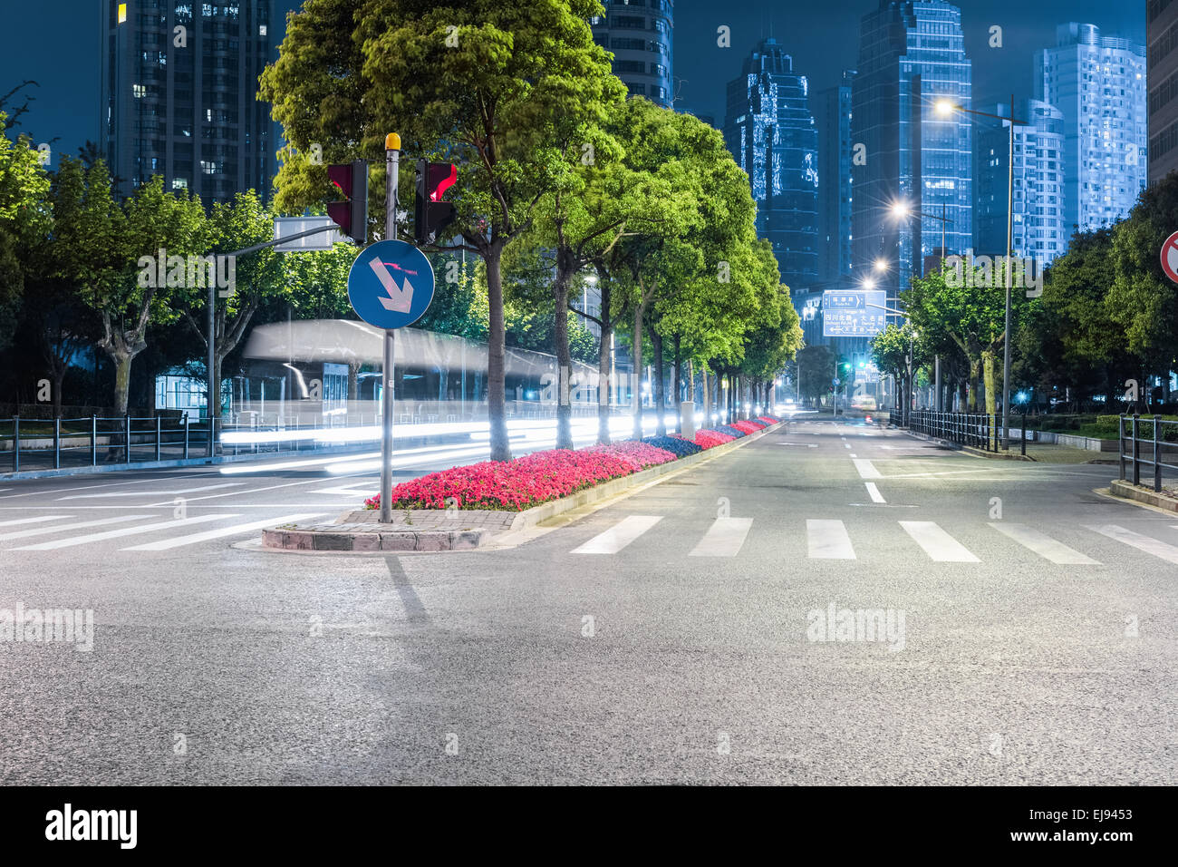 Straßen in der Nacht Stockfoto