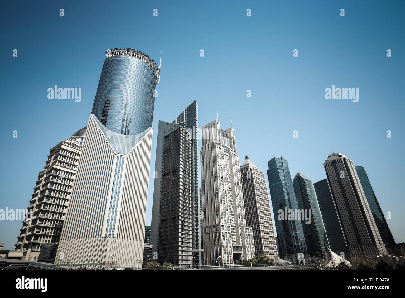 Finanzzentrum Shanghai Stockfoto