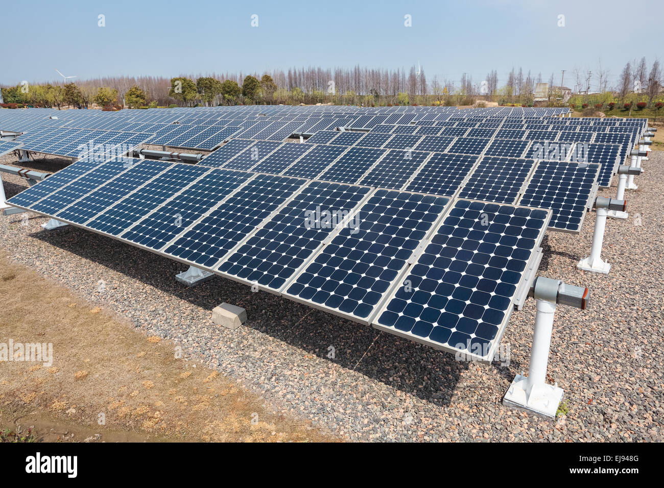 Solarkraftwerk Stockfoto
