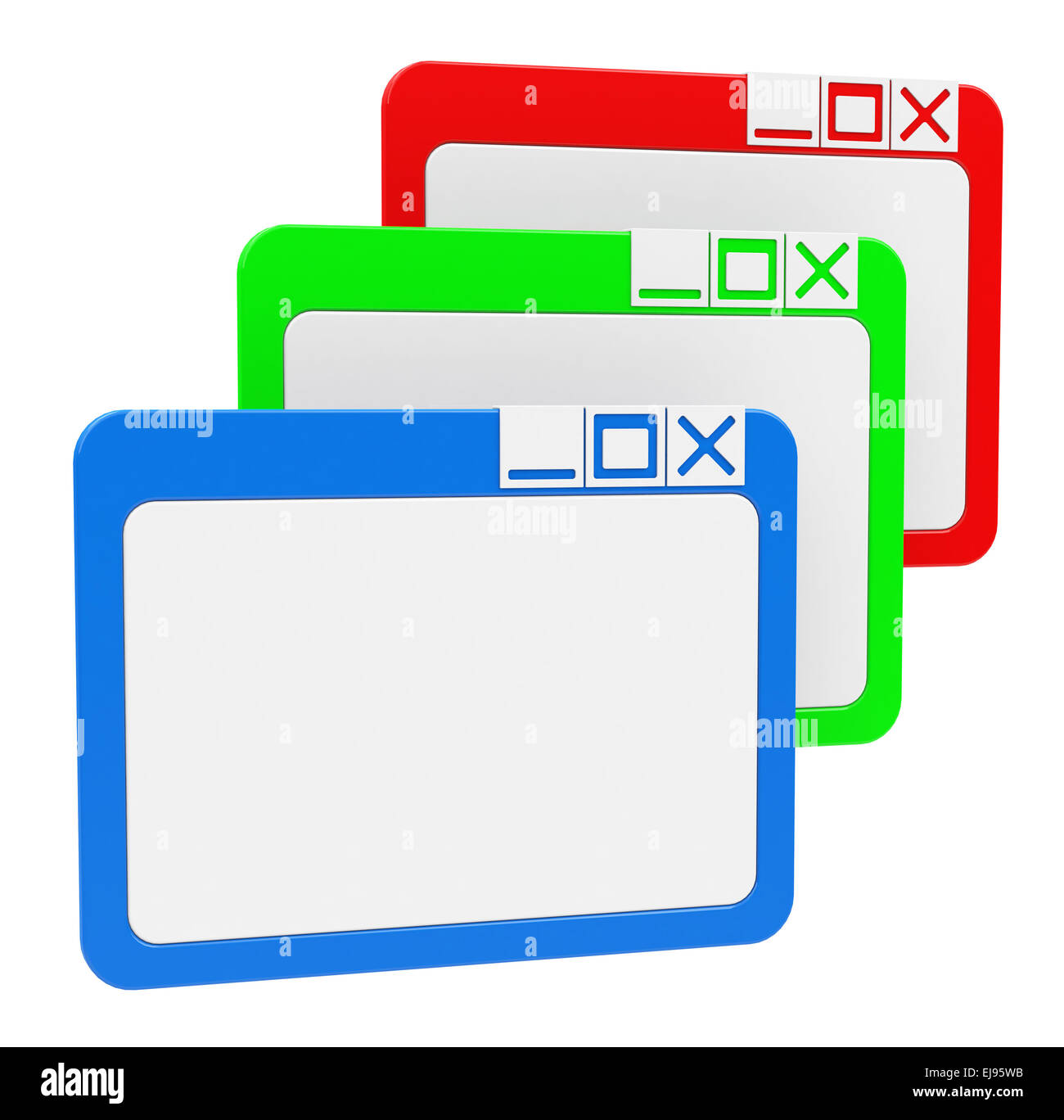 die bunten homepages Stockfoto
