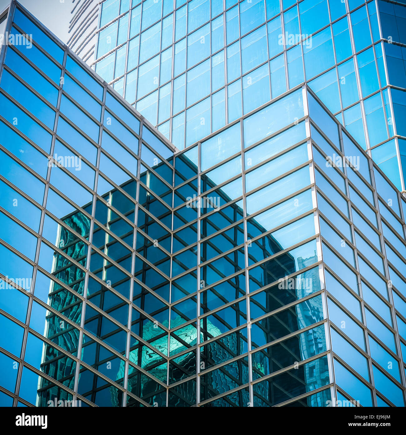 Glas-Wolkenkratzer mit abstrakten Textur Stockfoto