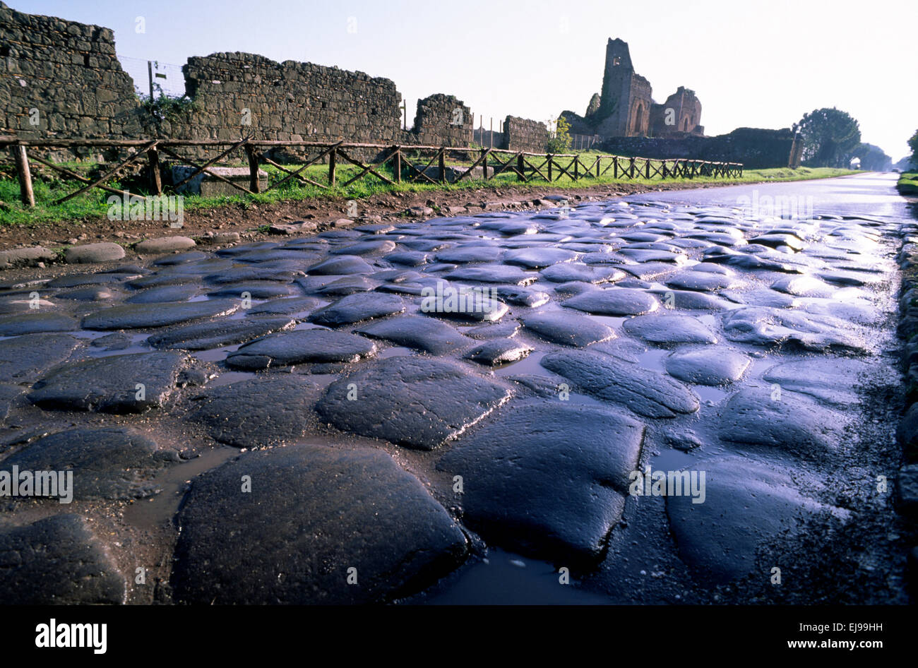 Italien, Rom, Via Appia Antica, alte Via Appia, alte Römerstraße Stockfoto