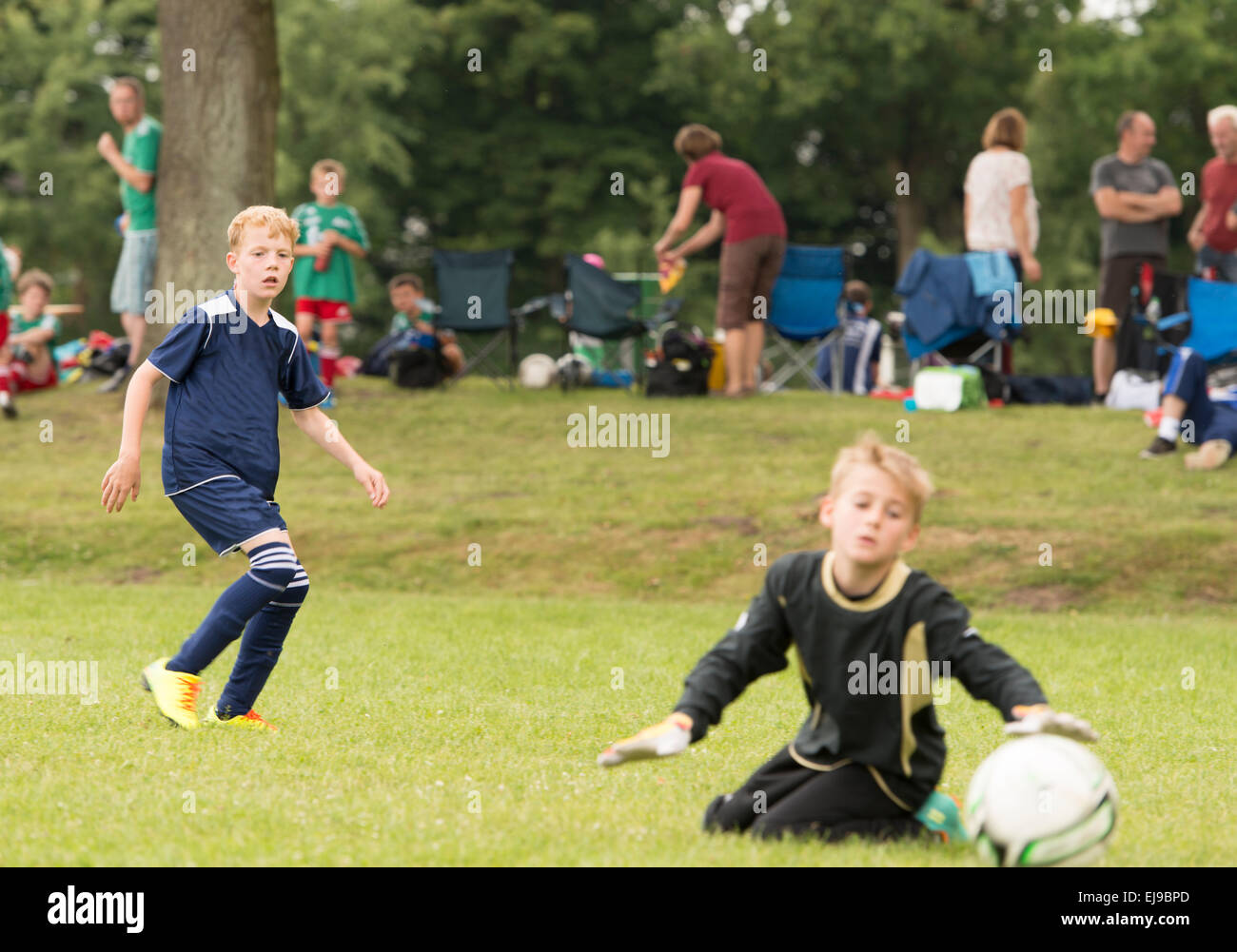 Kinder Fußball Stockfoto