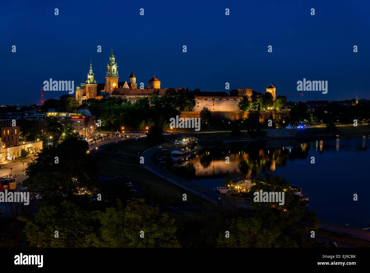 Wawel in Krakau Stockfoto
