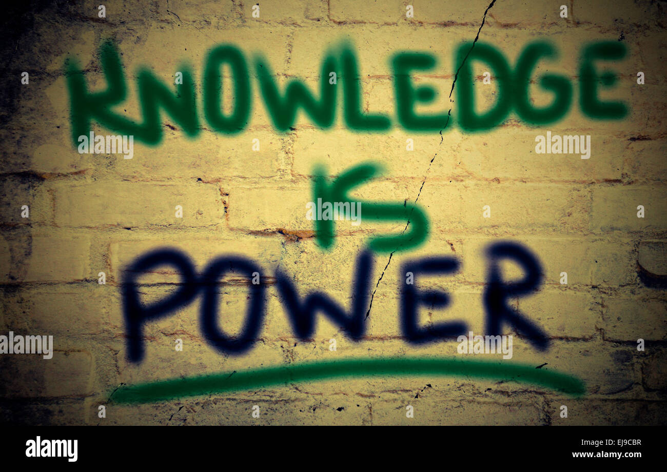 Wissen ist macht-Konzept Stockfoto