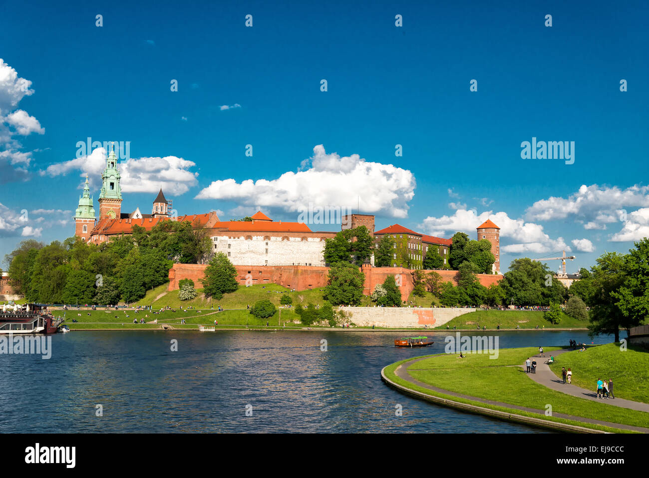 Wawel in Krakau Stockfoto