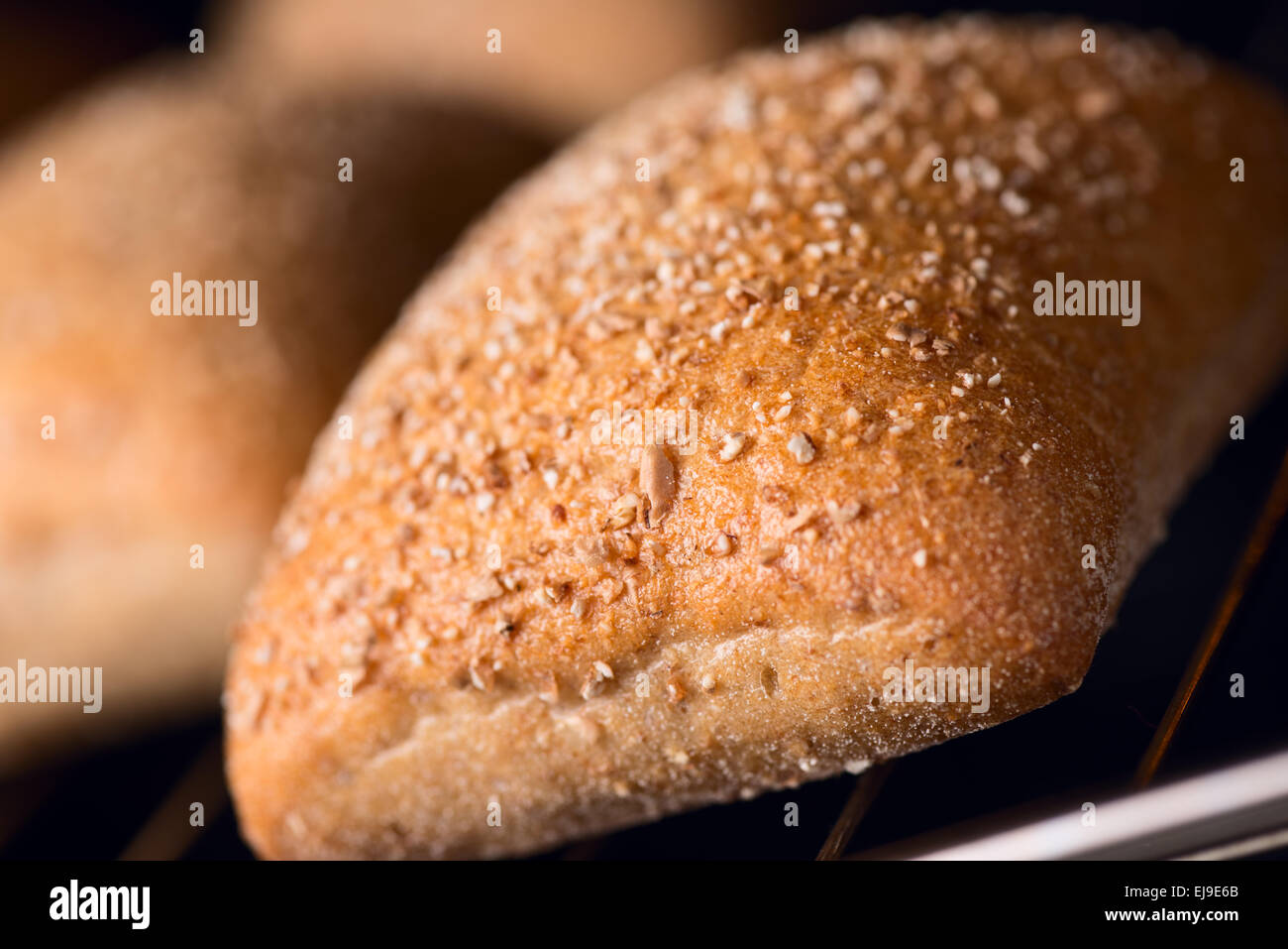 Ofen gebackenes Brot Makro soft-Fokus Stockfoto