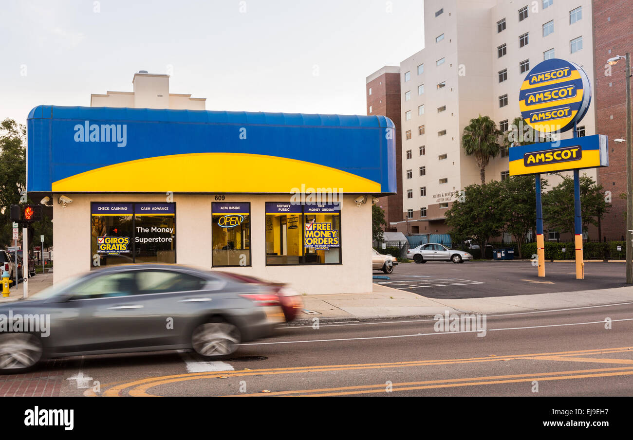 Amscot Geld Superstore in Tampa Florida Stockfoto