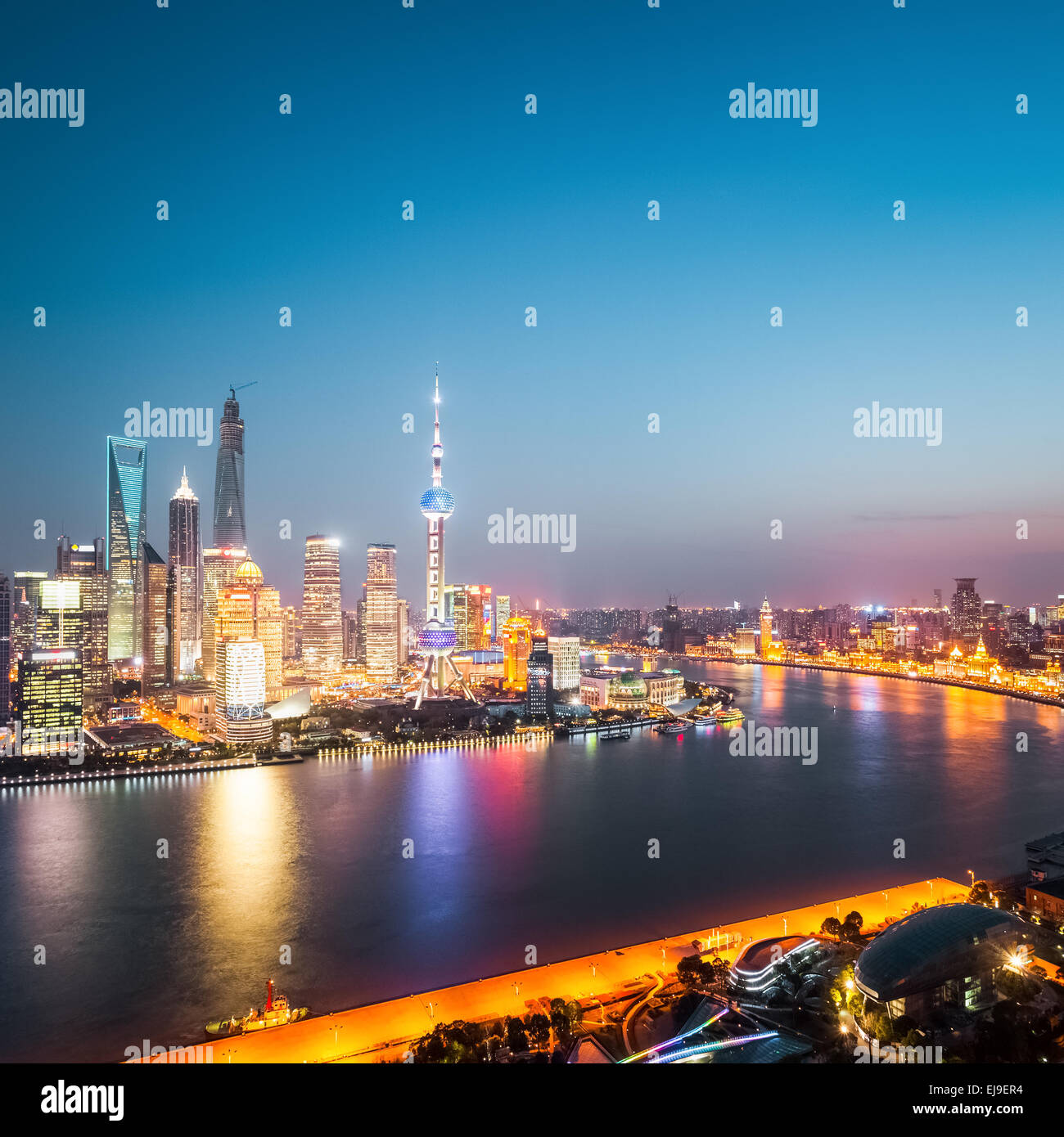 schöne shanghai bei Nacht Stockfoto