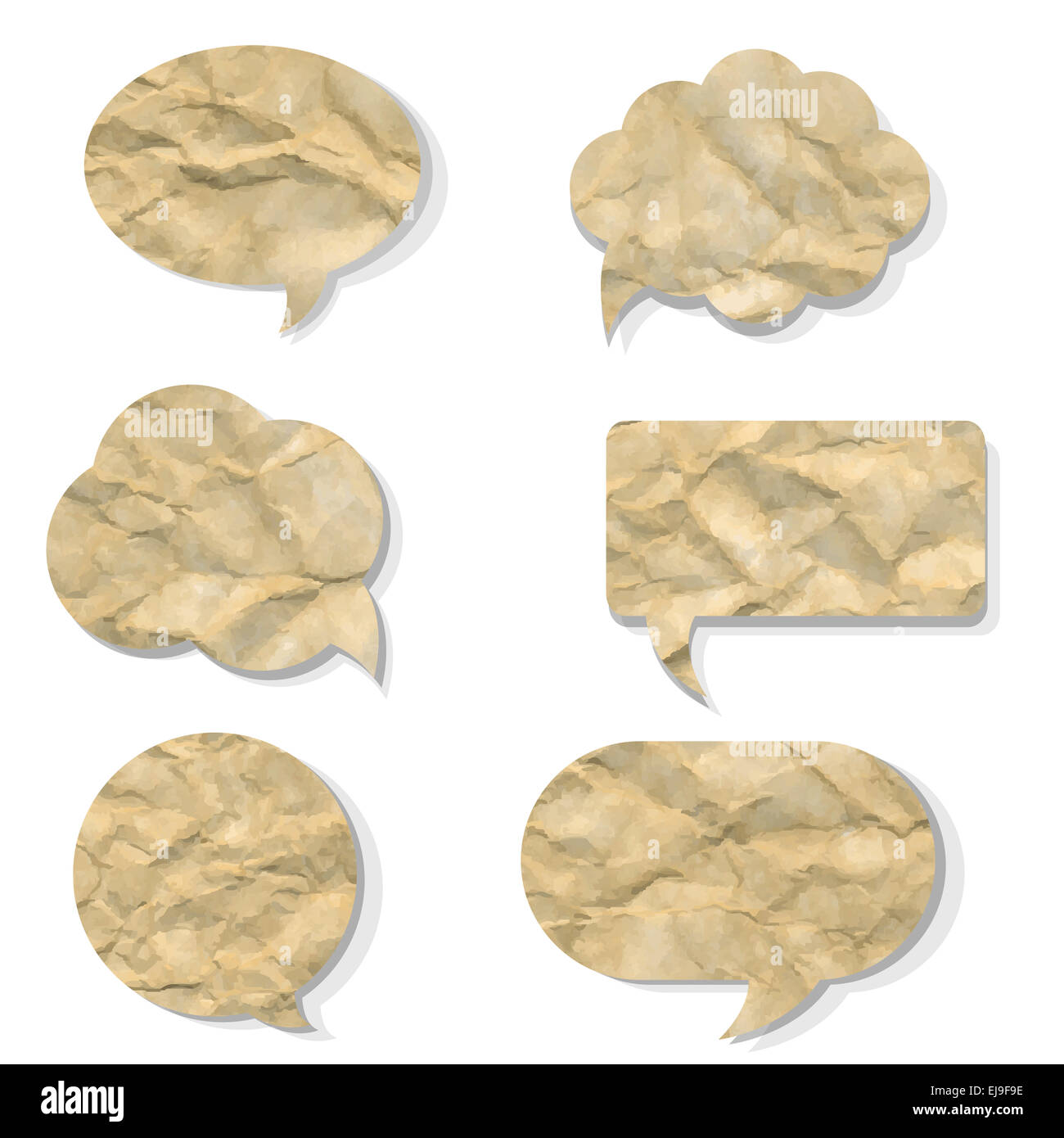 Alten Speech Bubble-Set Stockfoto