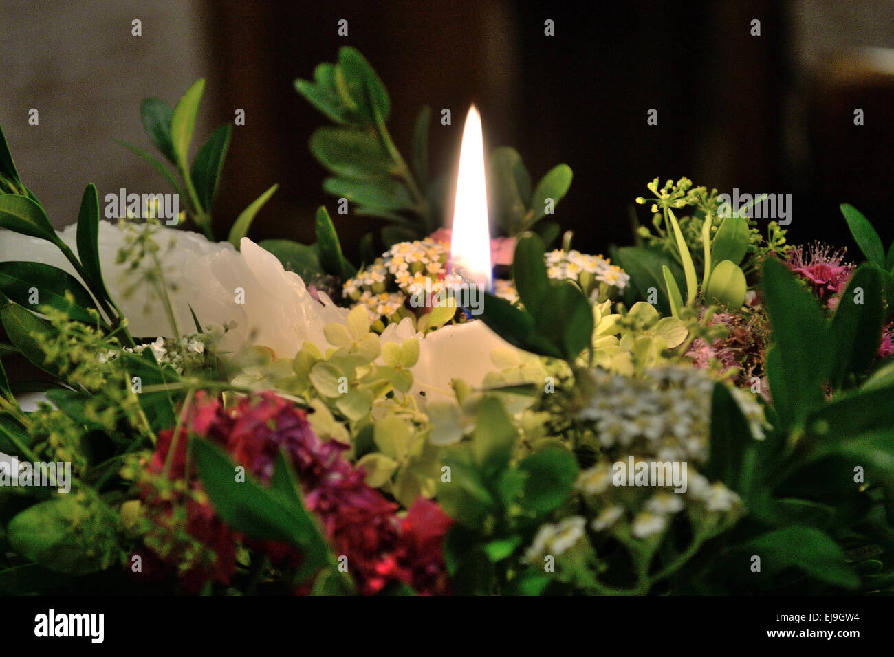 romantisches Candle-Light Stockfoto