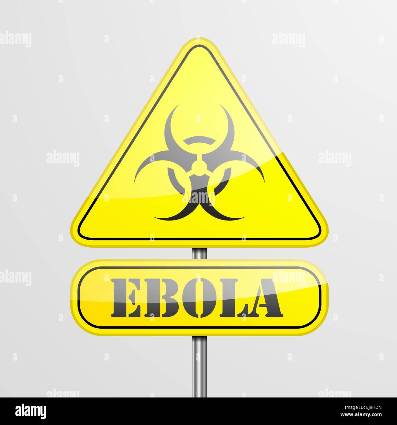 RoadSign Ebola Stockfoto