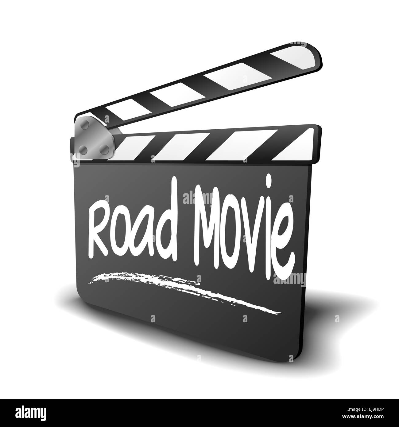 Clapper Board Roadmovie Stockfoto