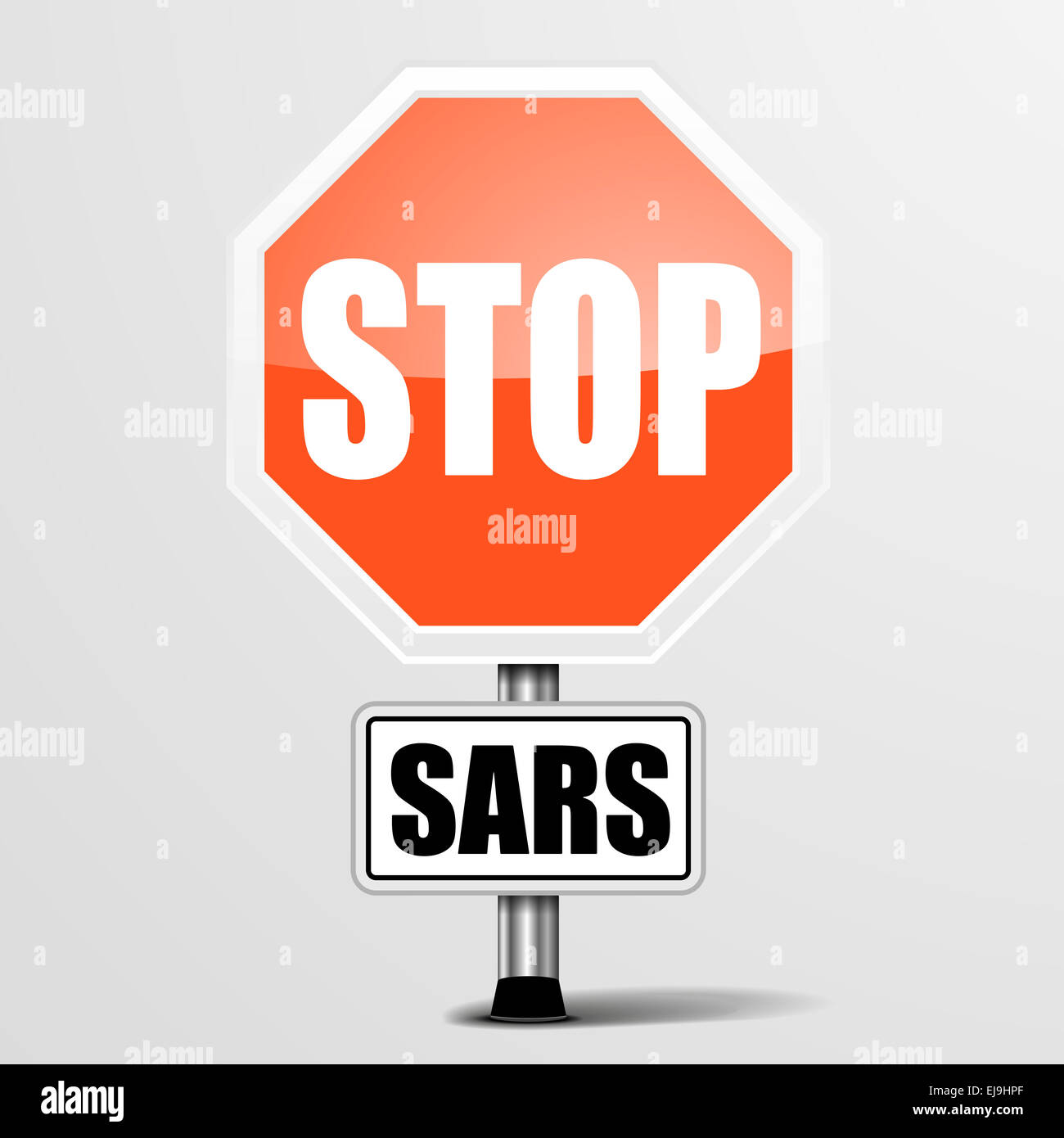 roten Sars Stop-Schild Stockfoto