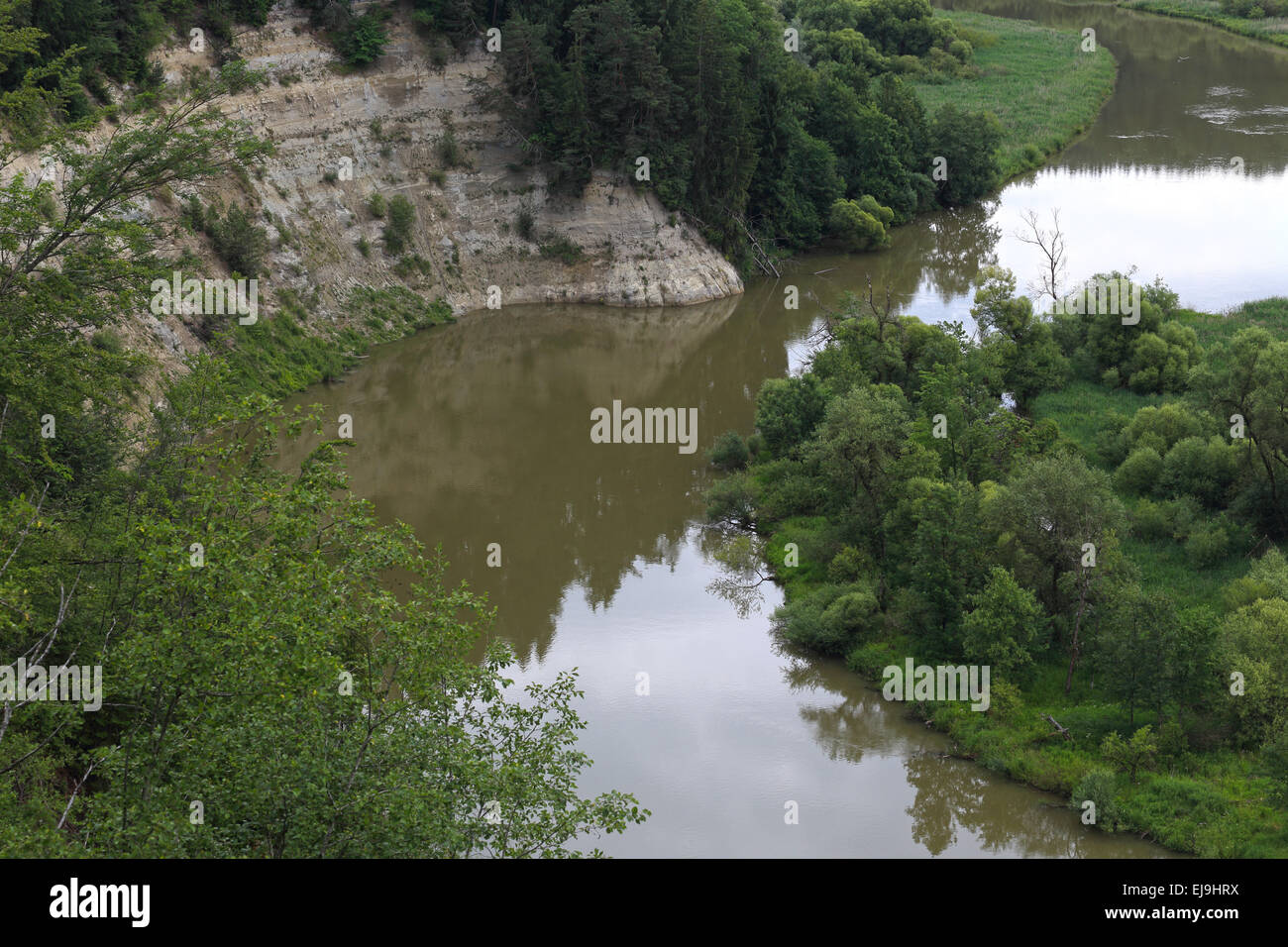 Fluss Iller bei Altusried, Bayern, DE Stockfoto