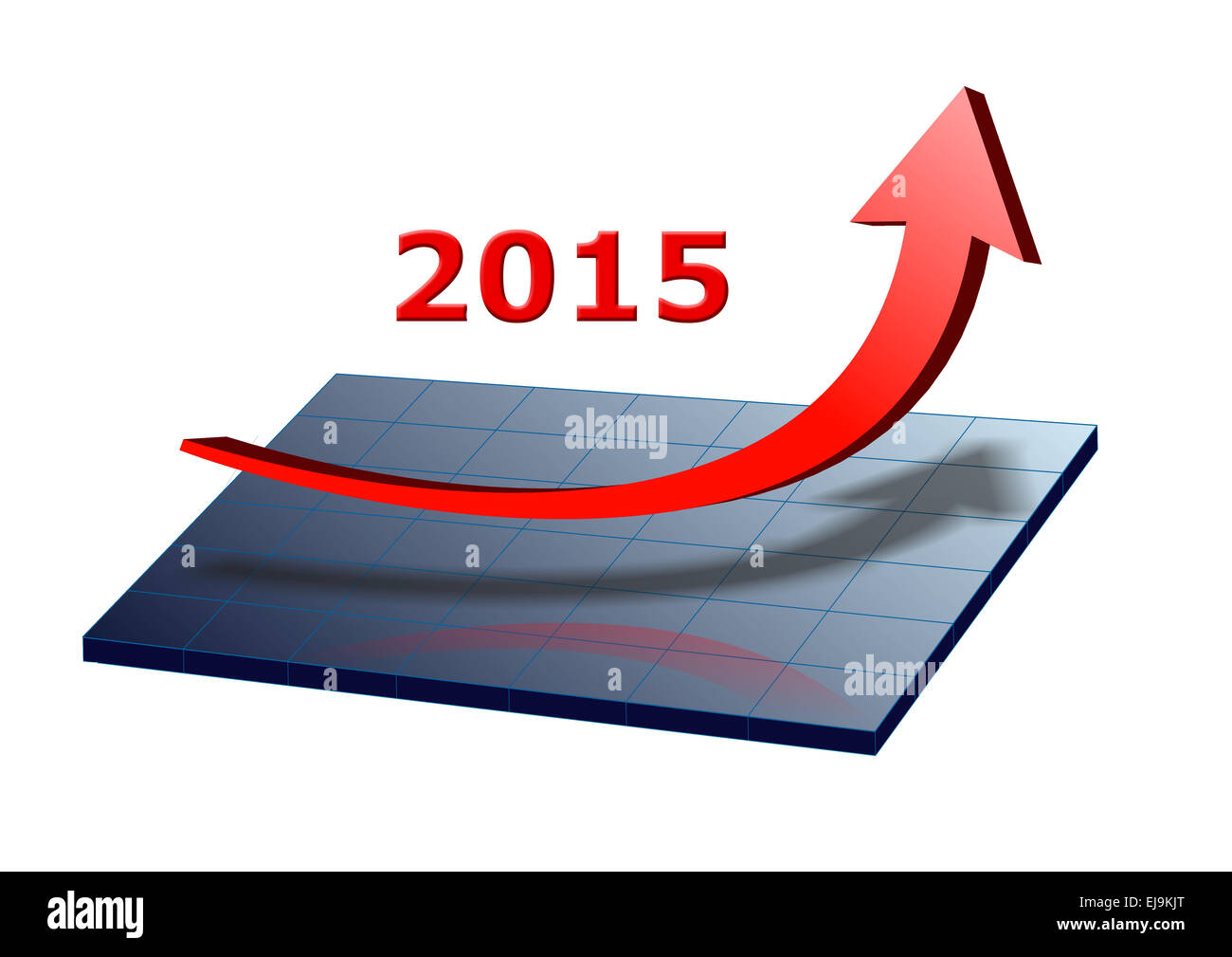 Diagramm zeigt wiederum sich für das Jahr 2015 Stockfoto