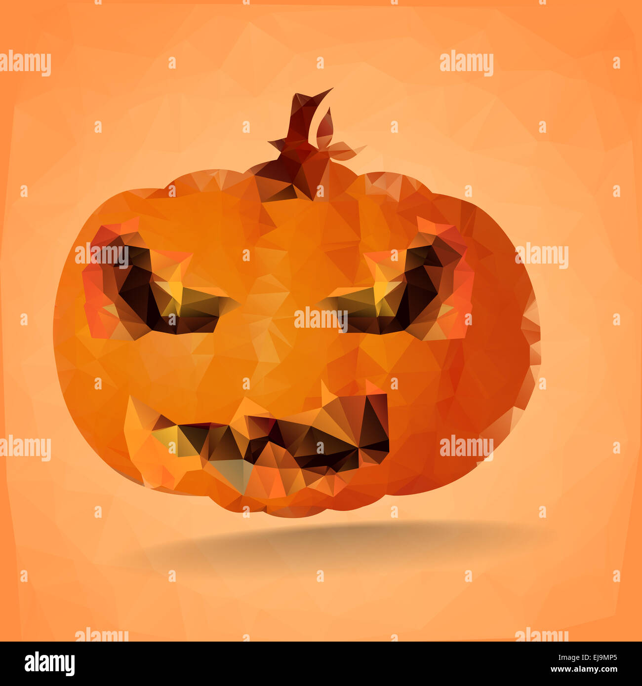 polygonale Halloween-Kürbis Stockfoto
