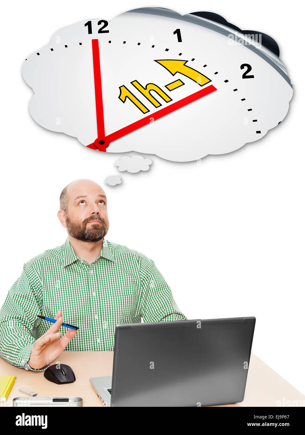 Business Mann Sommer-/ Winterzeit Stockfoto