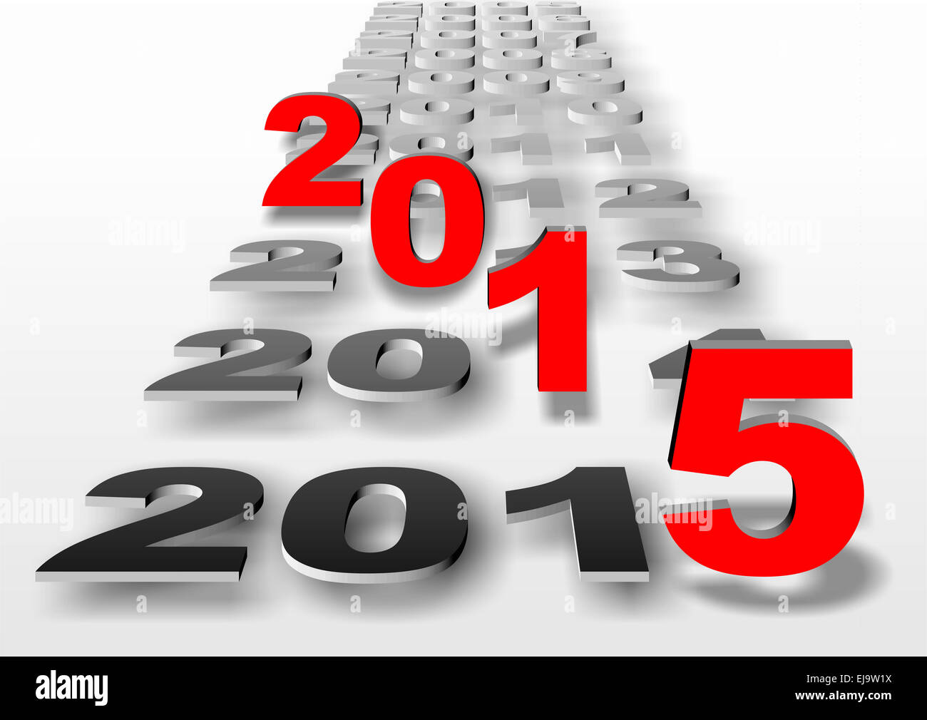 Abbildung des neuen Jahres 2015 Stockfoto