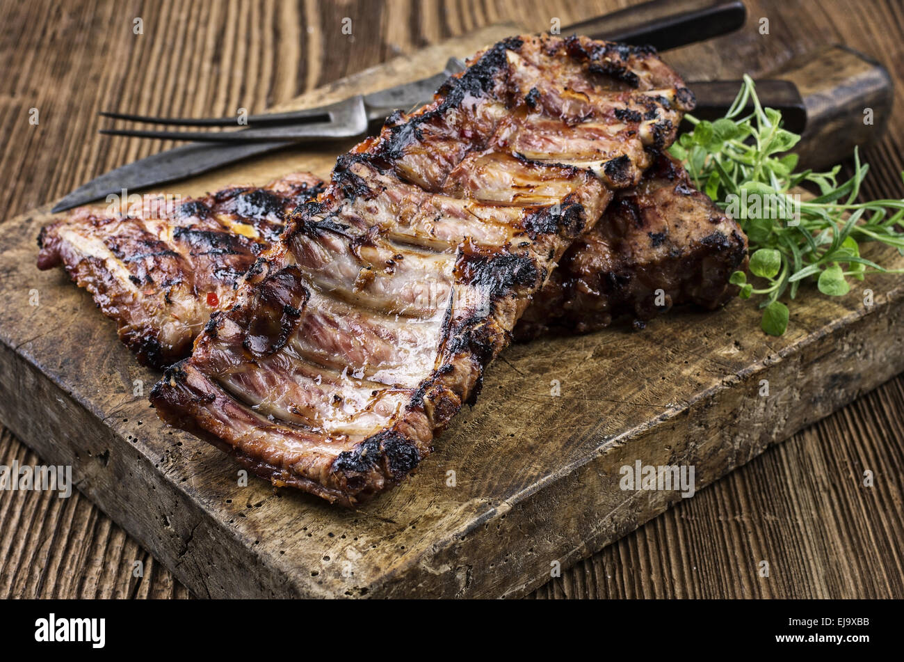 Spare-ribs Stockfoto