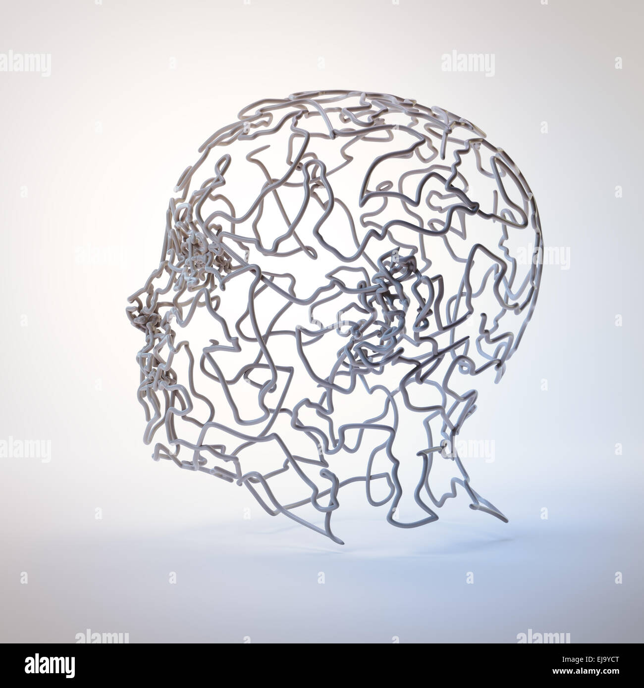 3D Abstract Bildung eines menschlichen Kopfes Stockfoto