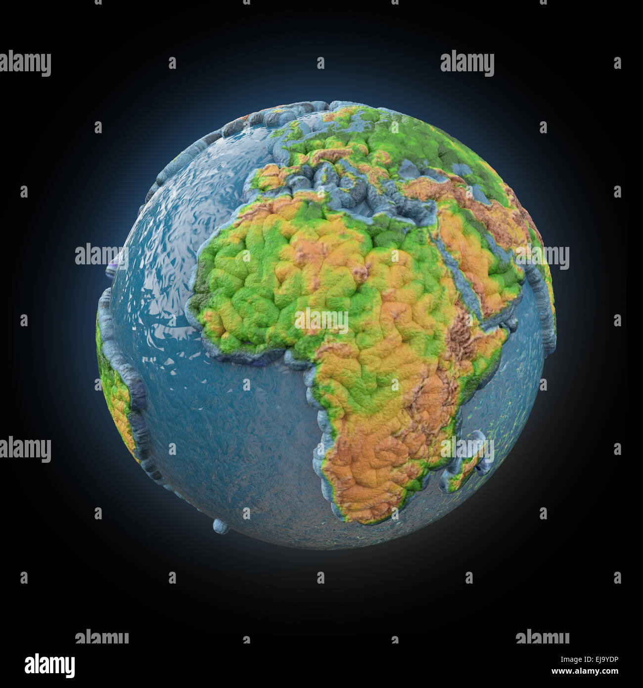 Stilisierte 3D-Modell abstrakte Erde Stockfoto