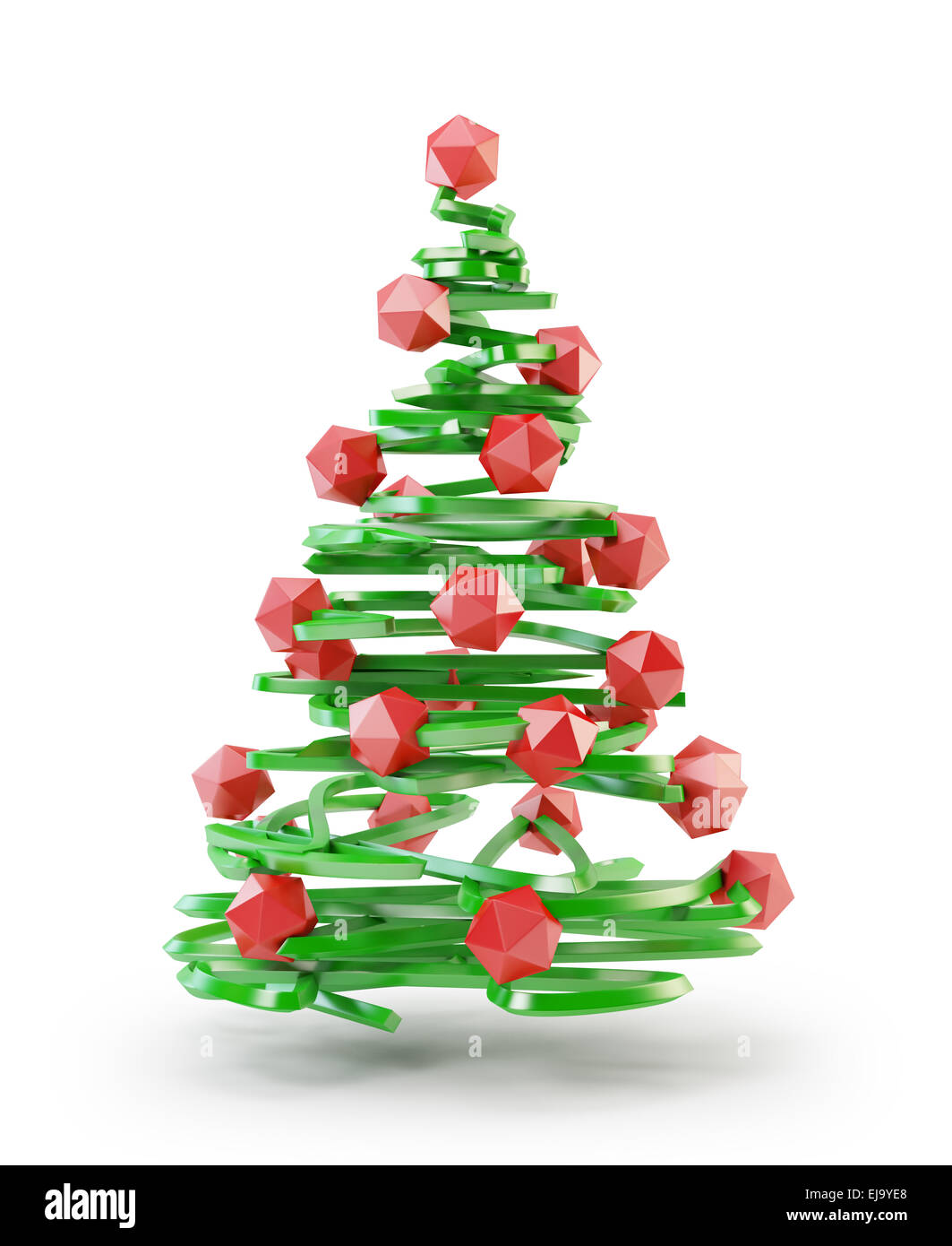 3D abstrakte stilisierten Weihnachtsbaum Stockfoto