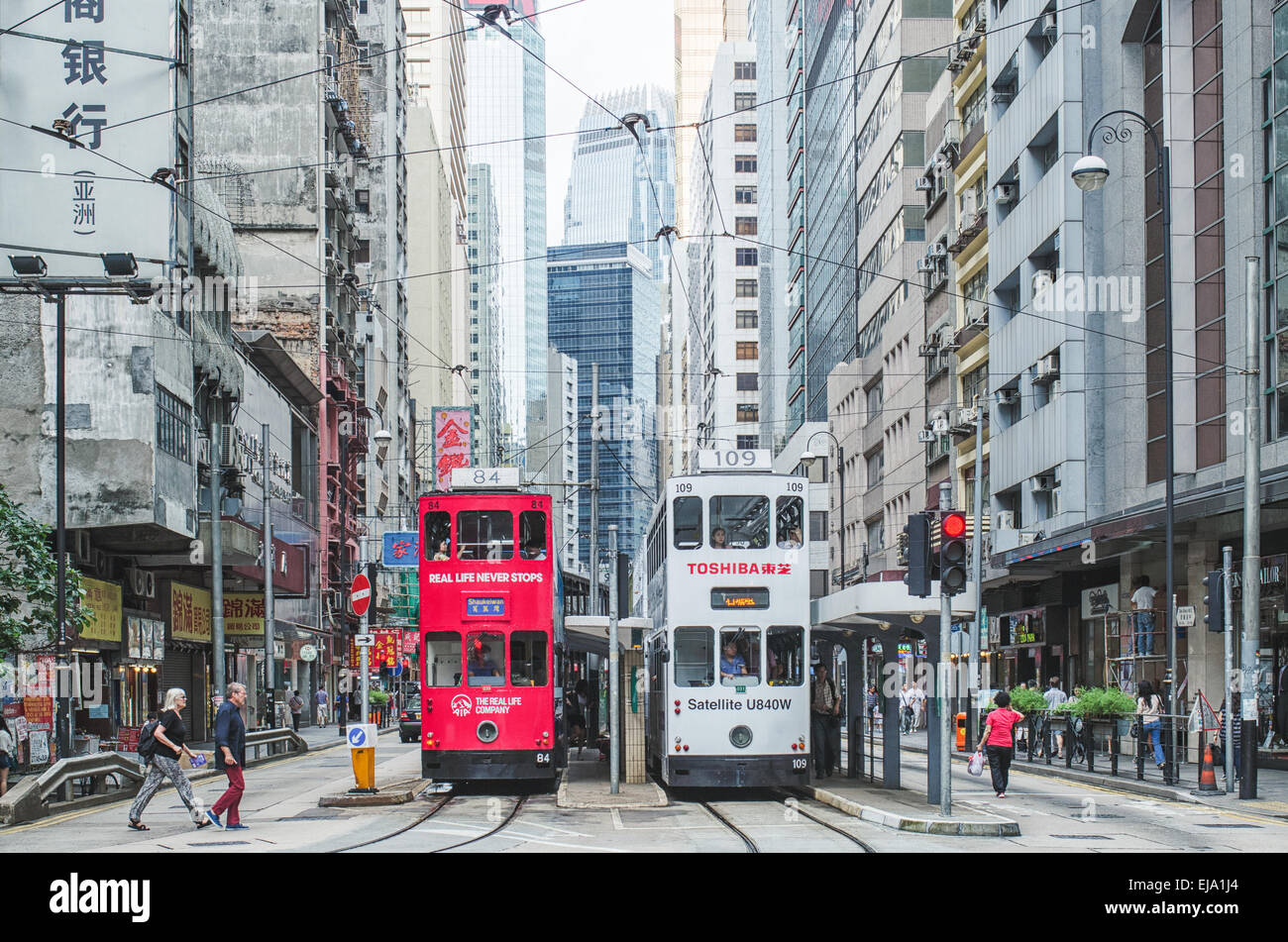 Hong Kong Sheung Wan Straße Stockfoto
