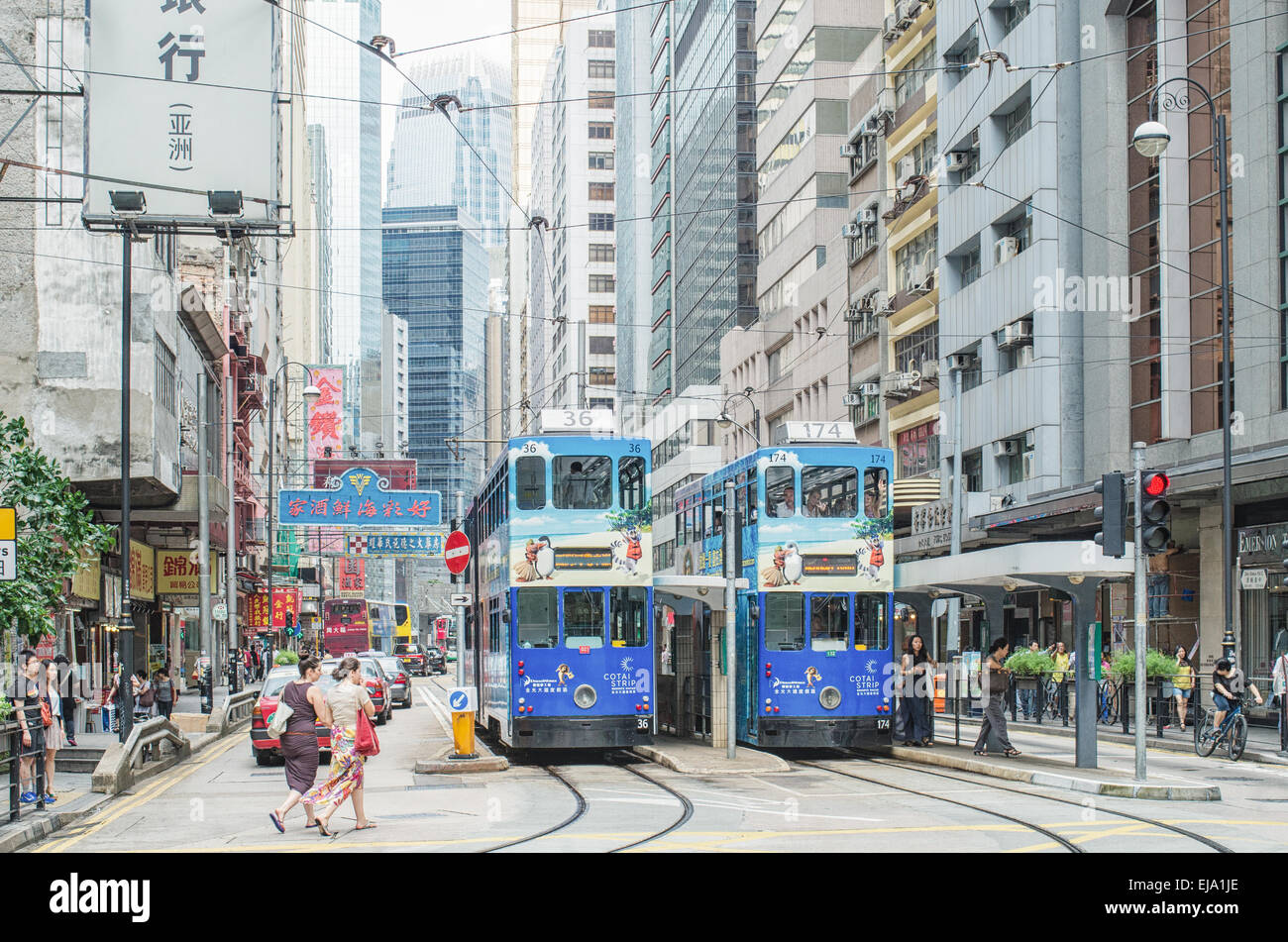 Hong Kong Sheung Wan Straße Stockfoto