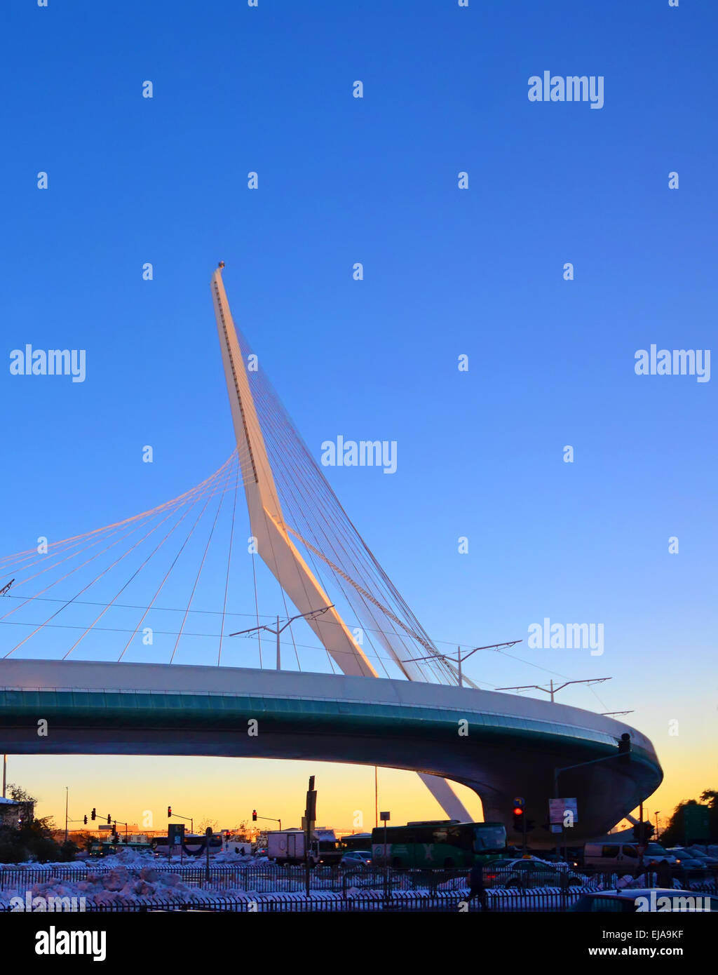 Brücke von Strings, Santiago Calatrava, Jerusalem, Israel Stockfoto