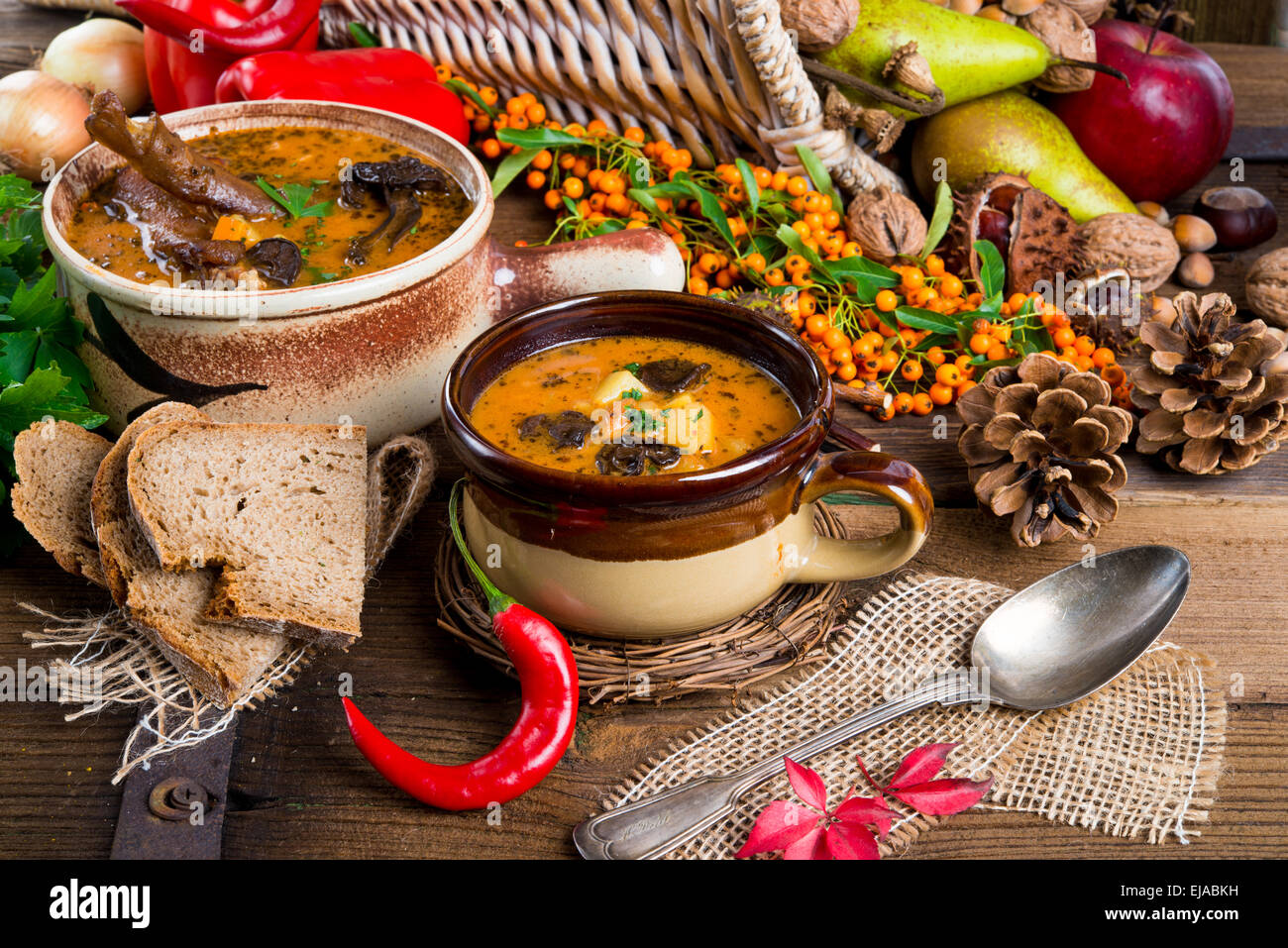 Ochsenschwanzsuppe Stockfoto