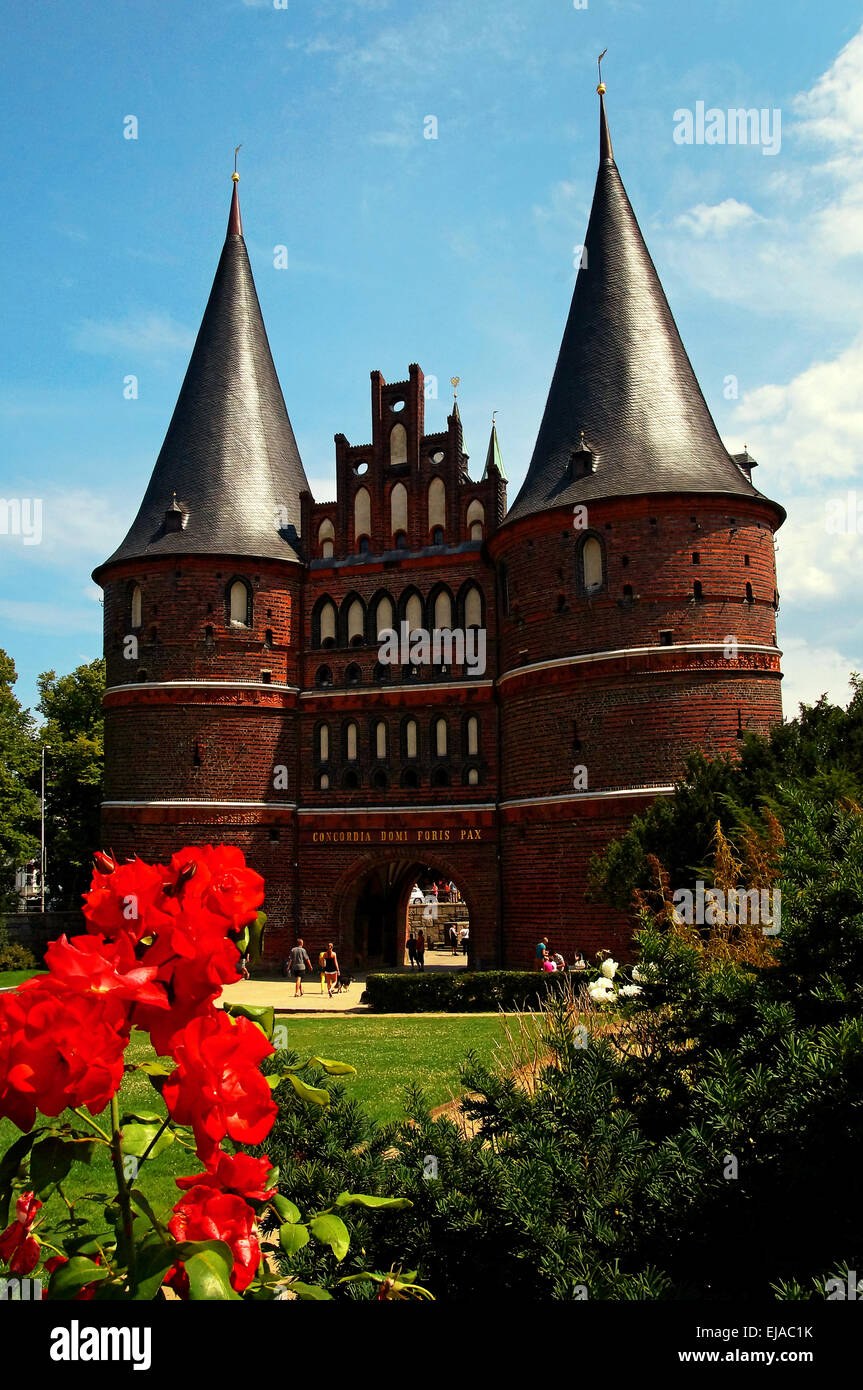 Holstentor Lübeck Deutschland Stockfoto
